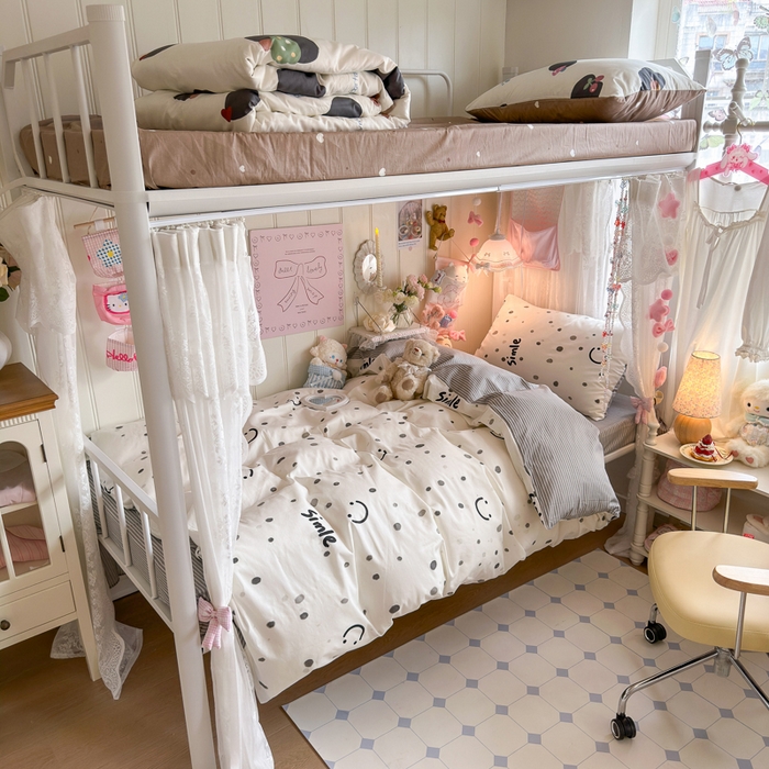 91家纺网 家纺一手货源 找家纺 （总）Sweet dreams甜梦 2025新款学生床全棉纯棉三套件学生三件套宿舍三件套上下铺三件套