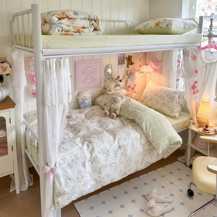 91家纺网 家纺一手货源 找家纺 （总）Sweet dreams甜梦 2025新款学生床全棉纯棉三套件学生三件套宿舍三件套上下铺三件套