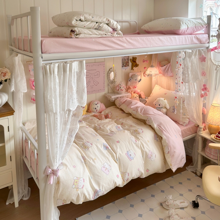 91家纺网 家纺一手货源 找家纺 （总）Sweet dreams甜梦 2025新款学生床全棉纯棉三套件学生三件套宿舍三件套上下铺三件套