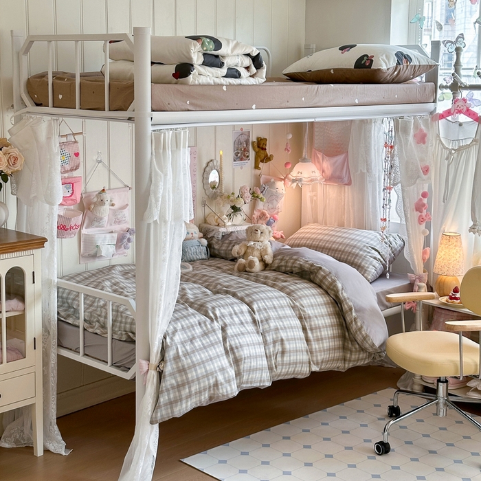 91家纺网 家纺一手货源 找家纺 Sweet dreams甜梦 2025新款学生床全棉纯棉三套件学生三件套宿舍三件套上下铺三件套 时尚格子