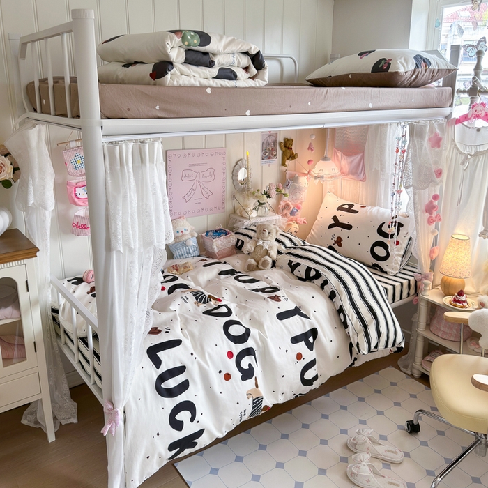 91家纺网 家纺一手货源 找家纺 （总）Sweet dreams甜梦 2025新款学生床全棉纯棉三套件学生三件套宿舍三件套上下铺三件套