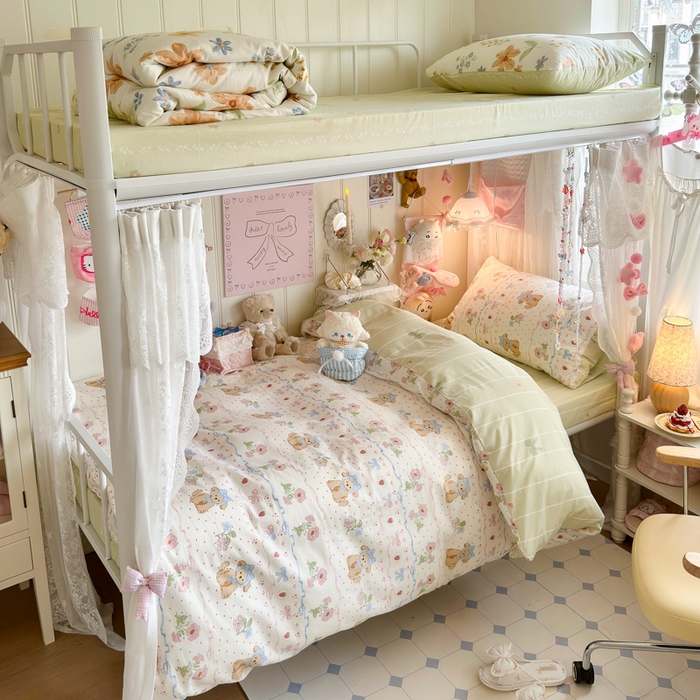 Sweet dreams甜梦 2025新款学生床全棉纯棉三套件学生三件套宿舍三件套上下铺三件套 花花小狗