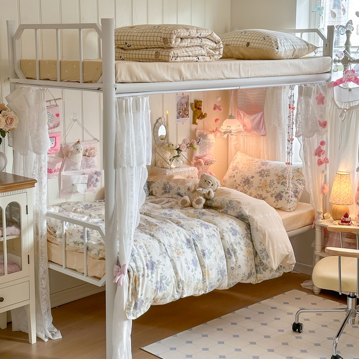 91家纺网 家纺一手货源 找家纺 Sweet dreams甜梦 2025新款学生床全棉纯棉三套件学生三件套宿舍三件套上下铺三件套 繁花