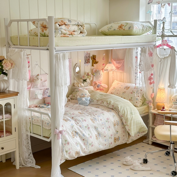 91家纺网 家纺一手货源 找家纺 Sweet dreams甜梦 2025新款学生床全棉纯棉三套件学生三件套宿舍三件套上下铺三件套 花花小狗