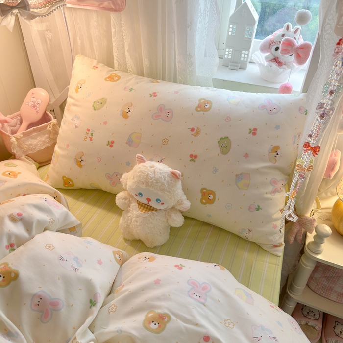 91家纺网 家纺一手货源 找家纺 Sweet dreams甜梦 2025新款学生床全棉纯棉三套件学生三件套宿舍三件套上下铺三件套 春日记忆