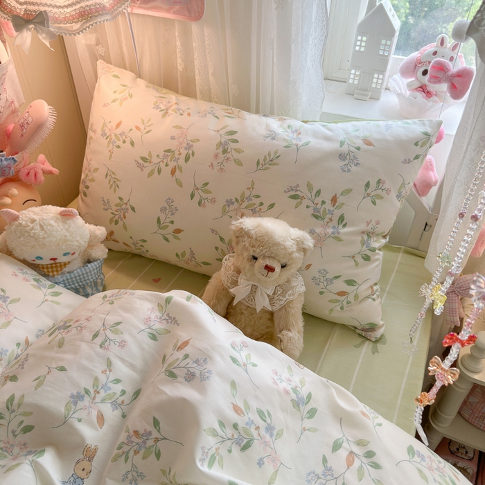 91家纺网 家纺一手货源 找家纺 Sweet dreams甜梦 2025新款学生床全棉纯棉三套件学生三件套宿舍三件套上下铺三件套 田园小兔