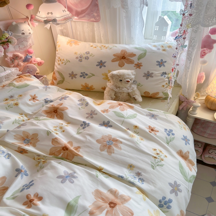 91家纺网 家纺一手货源 找家纺 Sweet dreams甜梦 2025新款学生床全棉纯棉三套件学生三件套宿舍三件套上下铺三件套 沐秋