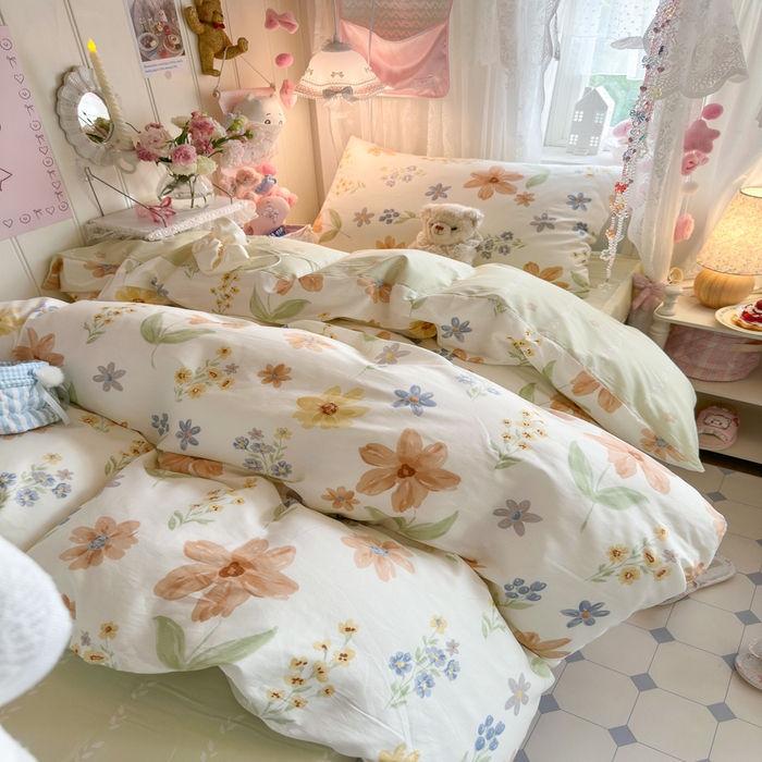 91家纺网 家纺一手货源 找家纺 Sweet dreams甜梦 2025新款学生床全棉纯棉三套件学生三件套宿舍三件套上下铺三件套 沐秋