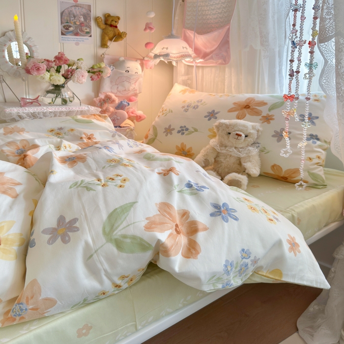 91家纺网 家纺一手货源 找家纺 Sweet dreams甜梦 2025新款学生床全棉纯棉三套件学生三件套宿舍三件套上下铺三件套 沐秋