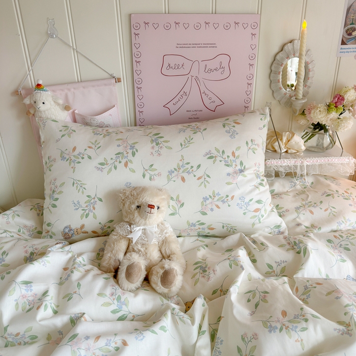 91家纺网 家纺一手货源 找家纺 Sweet dreams甜梦 2025新款学生床全棉纯棉三套件学生三件套宿舍三件套上下铺三件套 田园小兔