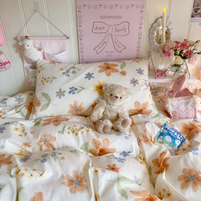 91家纺网 家纺一手货源 找家纺 Sweet dreams甜梦 2025新款学生床全棉纯棉三套件学生三件套宿舍三件套上下铺三件套 沐秋