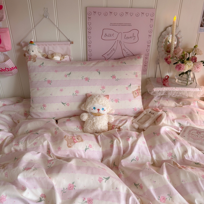 91家纺网 家纺一手货源 找家纺 （总）Sweet dreams甜梦 2025新款学生床全棉纯棉三套件学生三件套宿舍三件套上下铺三件套