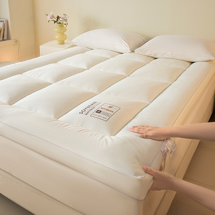 91家纺网 家纺一手货源 找家纺 （总）曼尼家纺 2025新款A类水洗棉8厘米立体床褥床垫