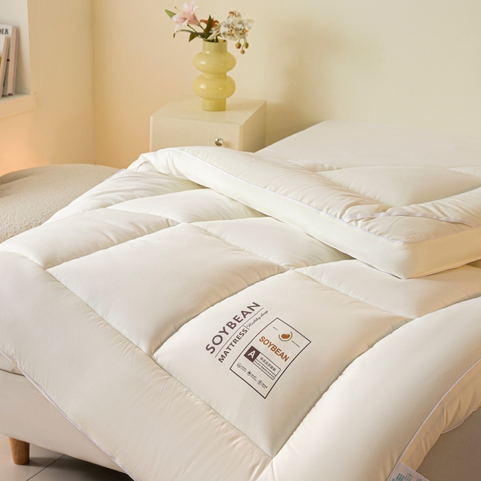 91家纺网 家纺一手货源 找家纺 （总）曼尼家纺 2025新款A类水洗棉8厘米立体床褥床垫