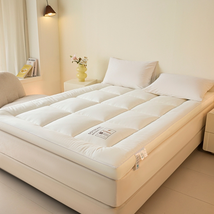 91家纺网 家纺一手货源 找家纺 （总）曼尼家纺 2025新款A类水洗棉8厘米立体床褥床垫