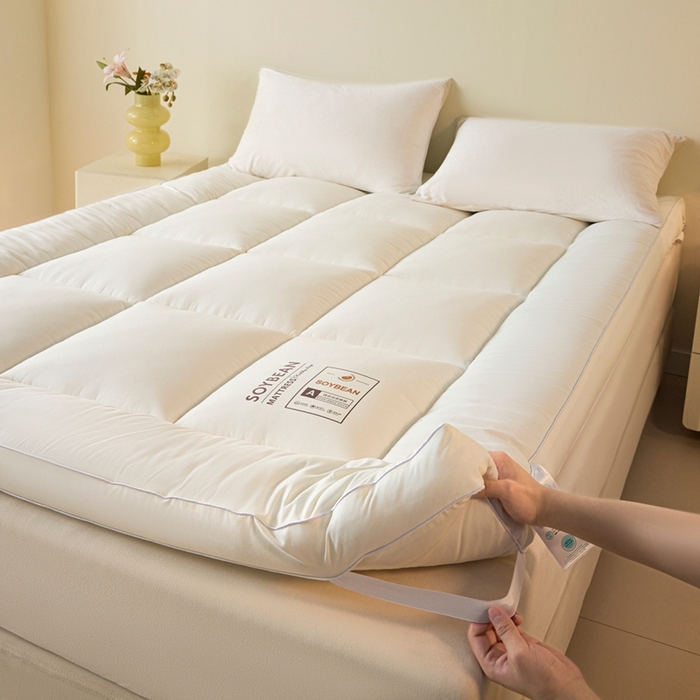 91家纺网 家纺一手货源 找家纺 （总）曼尼家纺 2025新款A类水洗棉8厘米立体床褥床垫