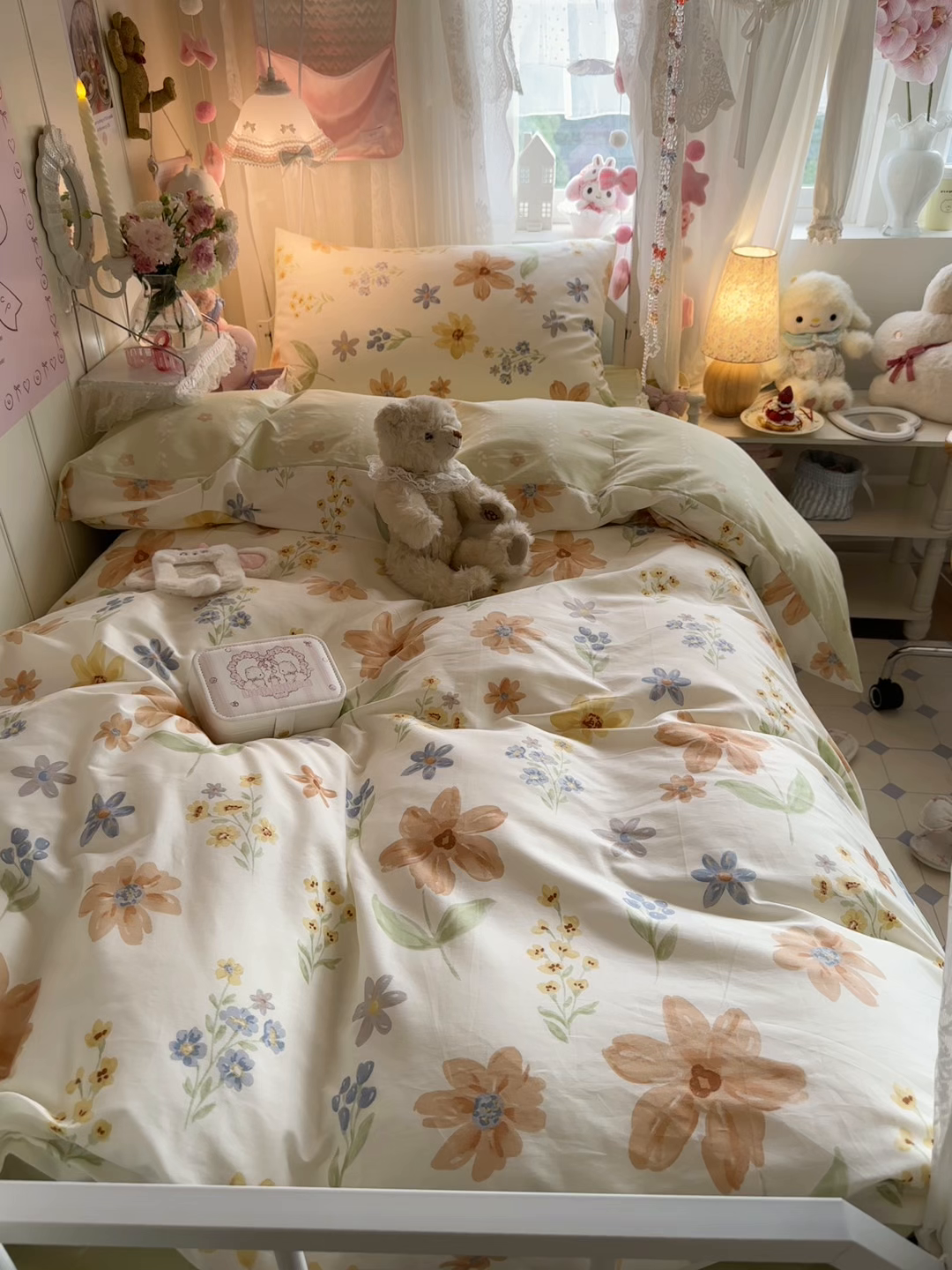 91家纺网 家纺一手货源 找家纺 Sweet dreams甜梦 2025新款学生床全棉纯棉三套件学生三件套宿舍三件套上下铺三件套 沐秋