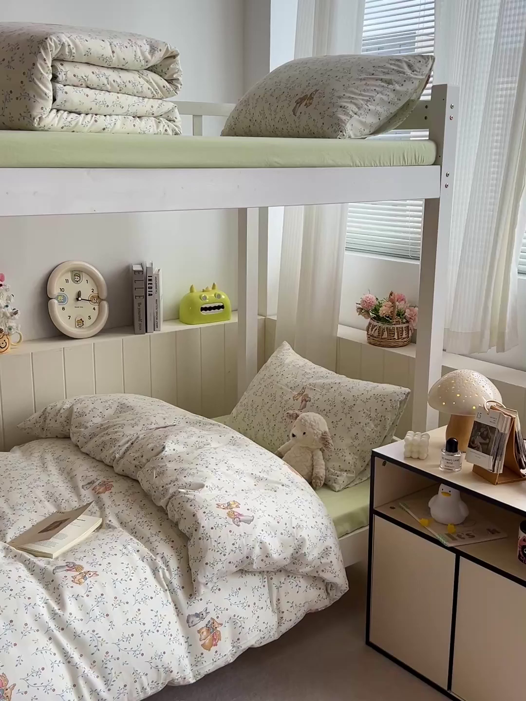 91家纺网 家纺一手货源 找家纺 水墨江南2025新款水洗棉印花四件套 花小兔