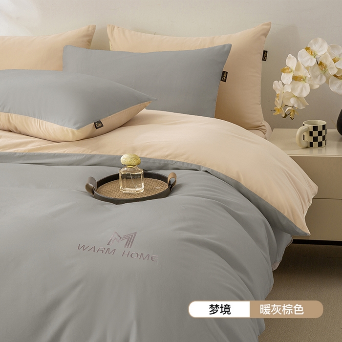 91家纺网 家纺一手货源 找家纺 （总）憨豆家纺 2025新款秋冬全棉加厚磨毛四件套纯棉床单被套床笠纯色三件套（提供买家秀）