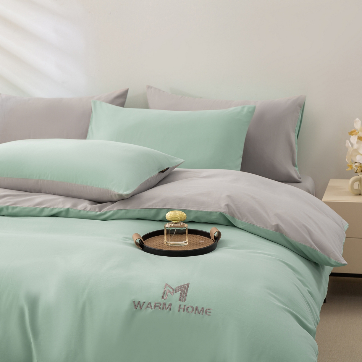 91家纺网 家纺一手货源 找家纺 （总）憨豆家纺 2025新款秋冬全棉加厚磨毛四件套纯棉床单被套床笠纯色三件套（提供买家秀）