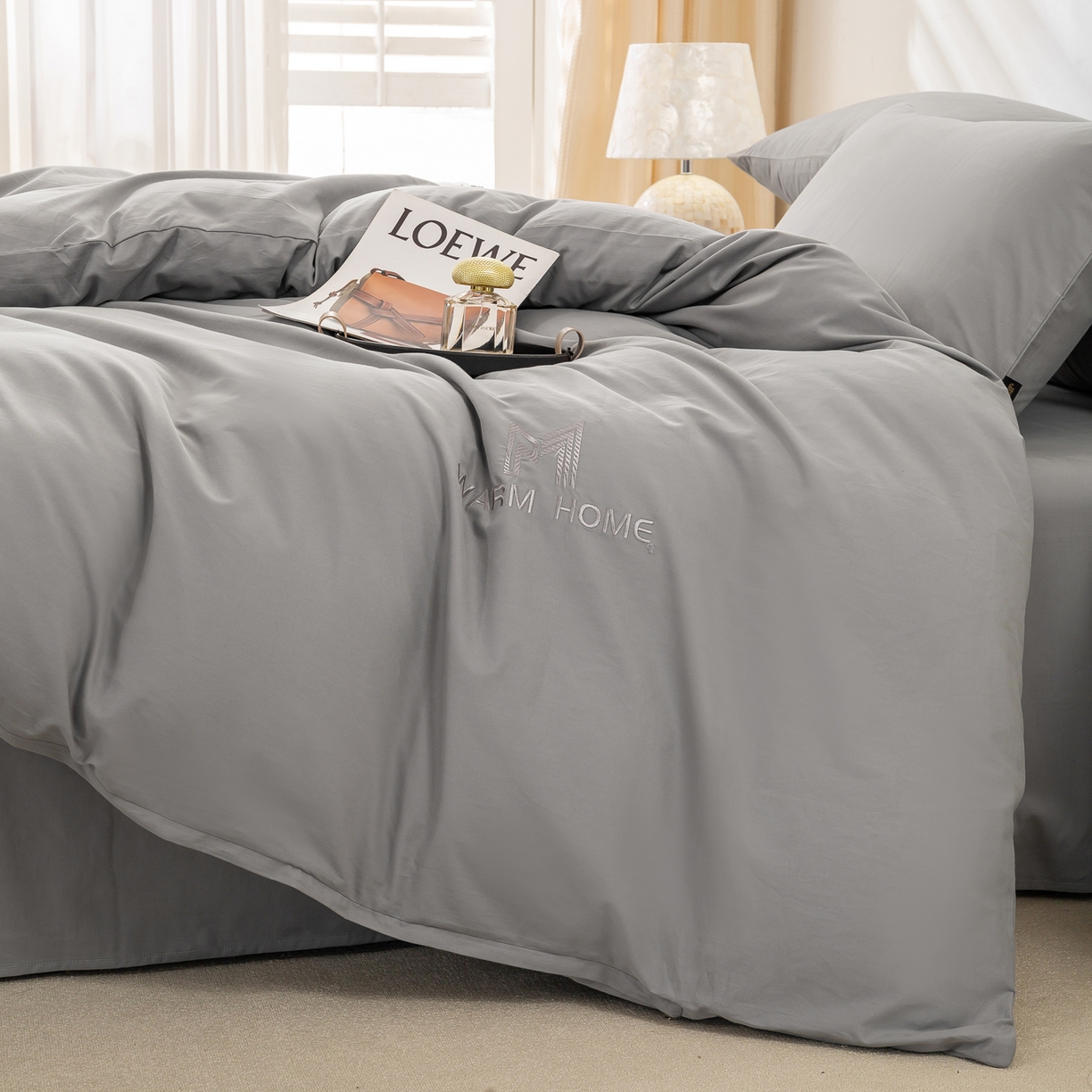 91家纺网 家纺一手货源 找家纺 憨豆家纺 2025新款秋冬全棉加厚磨毛四件套纯棉床单被套床笠纯色三件套（提供买家秀） 梦境--太空漫步