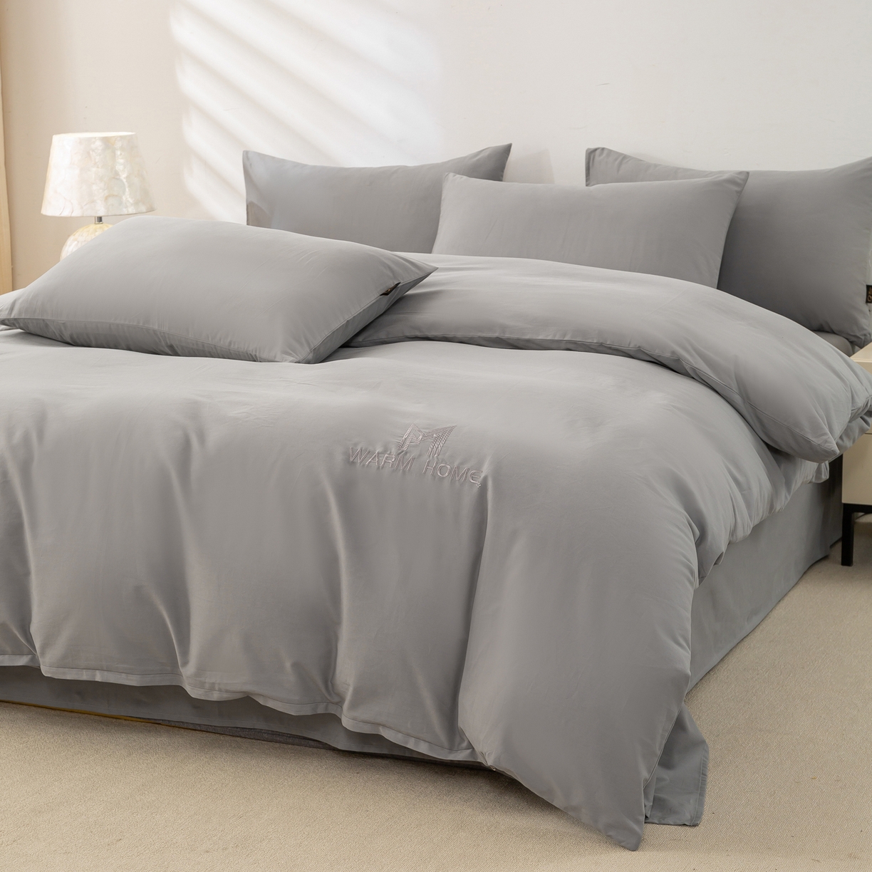 91家纺网 家纺一手货源 找家纺 憨豆家纺 2025新款秋冬全棉加厚磨毛四件套纯棉床单被套床笠纯色三件套（提供买家秀） 梦境--太空漫步