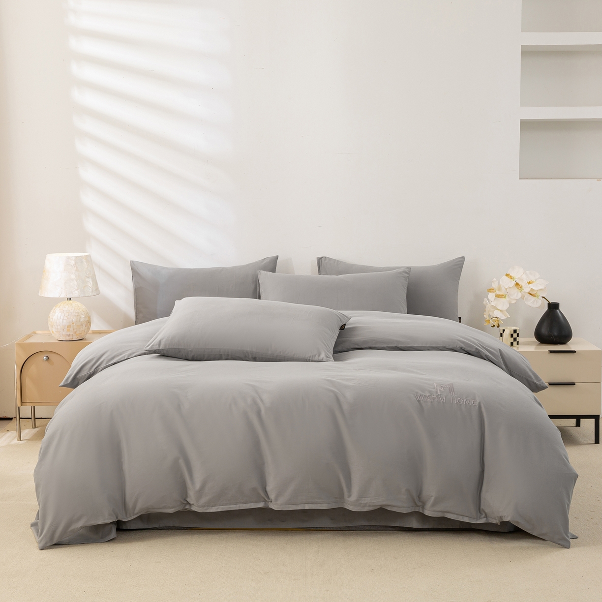 91家纺网 家纺一手货源 找家纺 憨豆家纺 2025新款秋冬全棉加厚磨毛四件套纯棉床单被套床笠纯色三件套（提供买家秀） 梦境--太空漫步