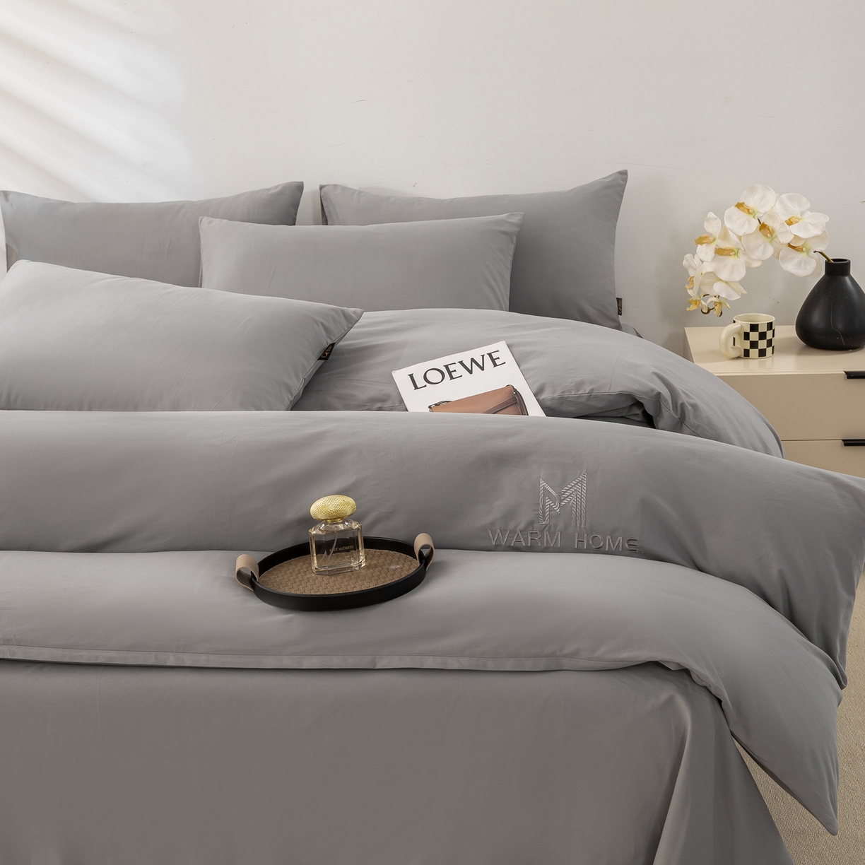 91家纺网 家纺一手货源 找家纺 憨豆家纺 2025新款秋冬全棉加厚磨毛四件套纯棉床单被套床笠纯色三件套（提供买家秀） 梦境--太空漫步