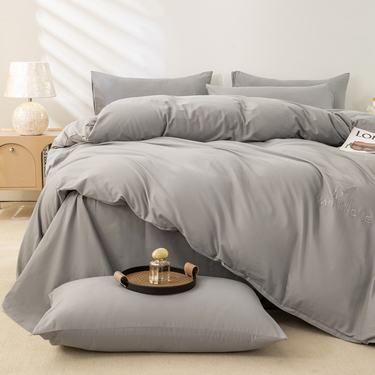 91家纺网 家纺一手货源 找家纺 憨豆家纺 2025新款秋冬全棉加厚磨毛四件套纯棉床单被套床笠纯色三件套（提供买家秀） 梦境--太空漫步