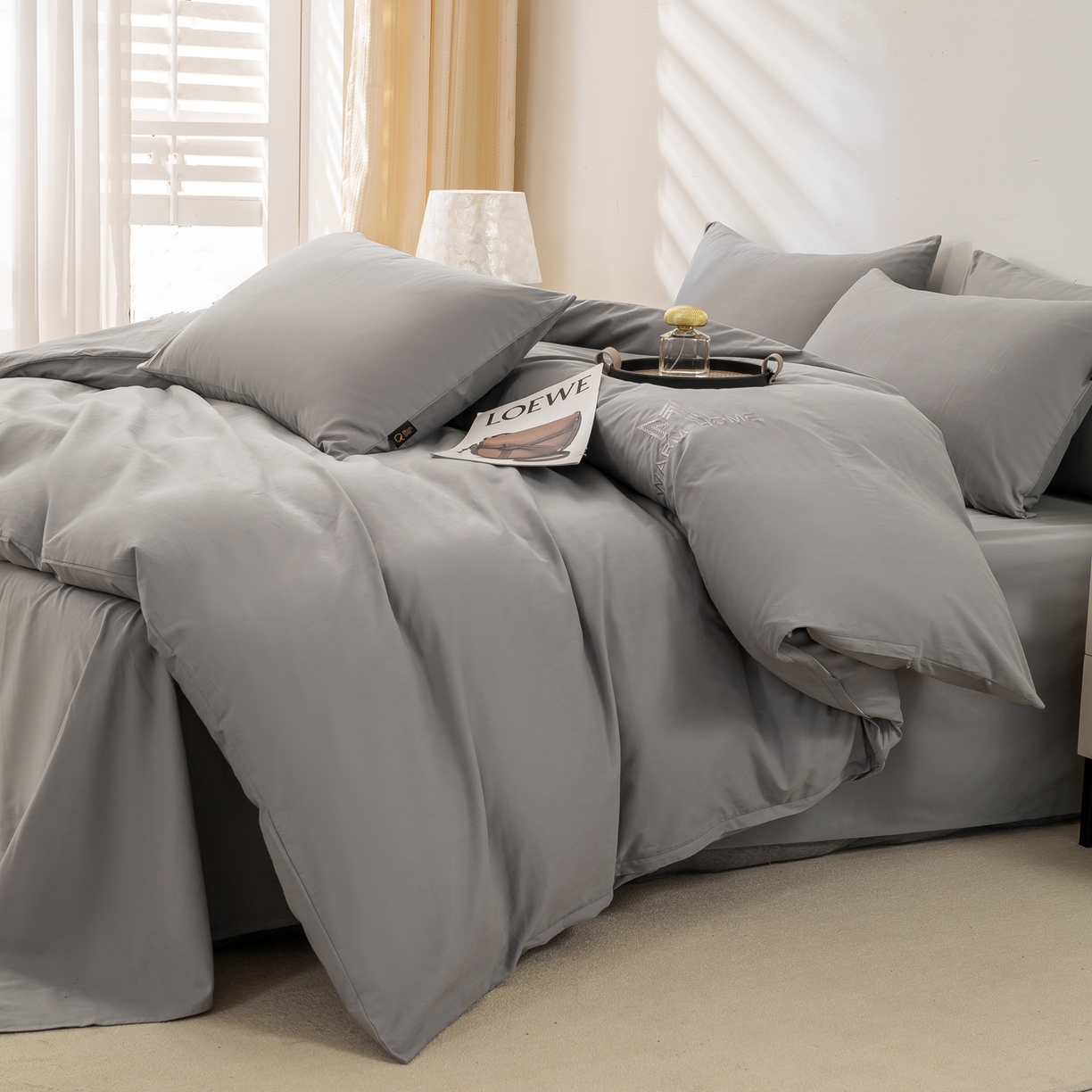 91家纺网 家纺一手货源 找家纺 憨豆家纺 2025新款秋冬全棉加厚磨毛四件套纯棉床单被套床笠纯色三件套（提供买家秀） 梦境--太空漫步