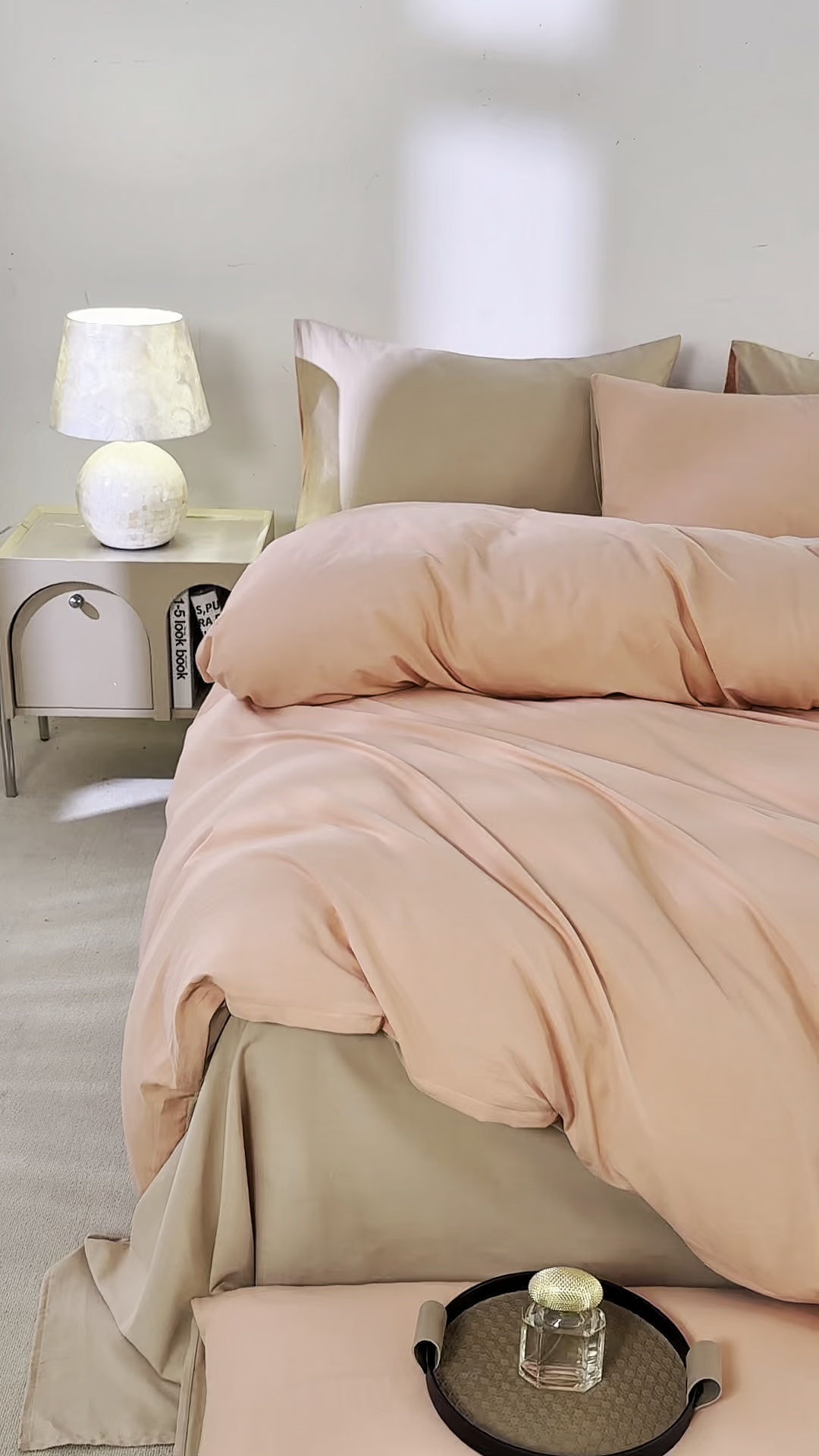 91家纺网 家纺一手货源 找家纺 憨豆家纺 2025新款秋冬全棉加厚磨毛四件套纯棉床单被套床笠纯色三件套（提供买家秀） 梦境--杏子蔷薇