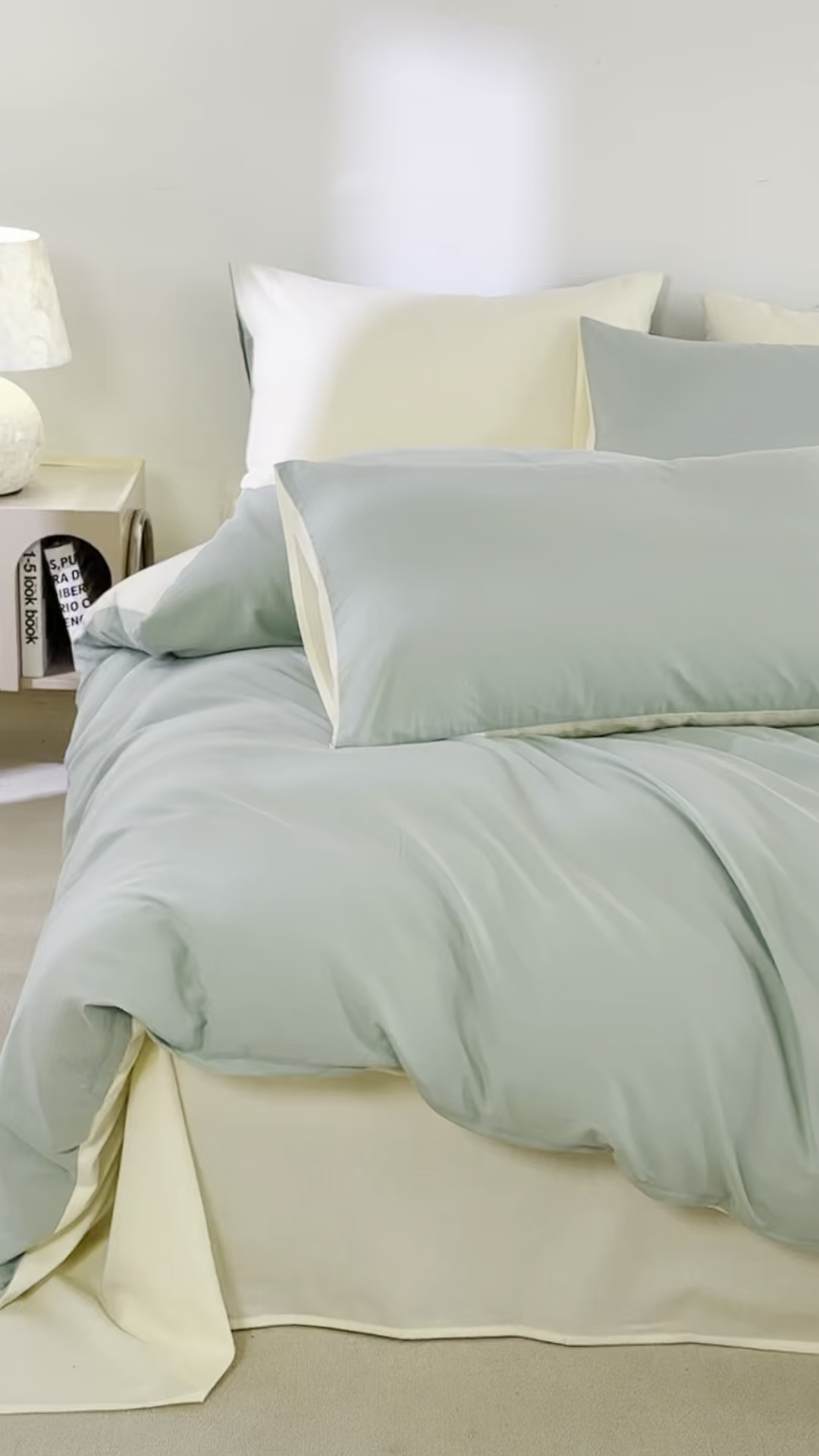 91家纺网 家纺一手货源 找家纺 憨豆家纺 2026新款秋冬全棉加厚磨毛四件套纯棉床单被套床笠纯色三件套（提供买家秀） 梦境--香草奶白