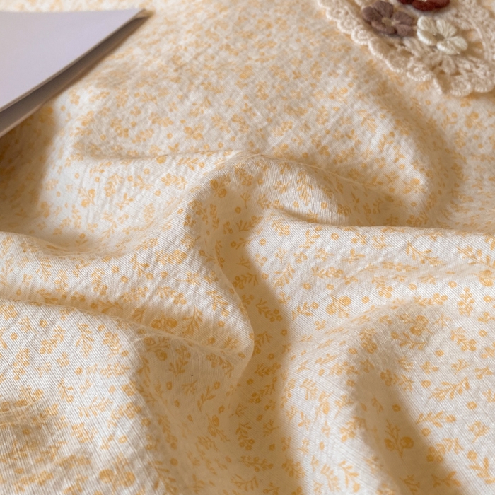 91家纺网 家纺一手货源 找家纺 梦舒羽2025新款波点花边四件套-宁静花园 宁静花园-奶油黄