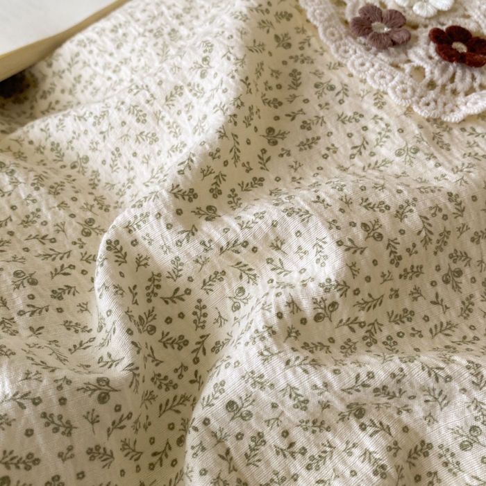 91家纺网 家纺一手货源 找家纺 梦舒羽2025新款波点花边四件套-宁静花园 宁静花园-清风绿