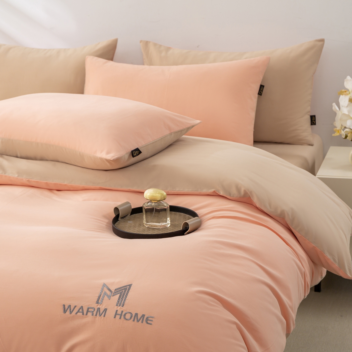 91家纺网 家纺一手货源 找家纺 沃尔居 2025新款秋冬全棉加厚磨毛四件套纯棉床单被套床笠纯色三件套（提供买家秀） 梦境--杏子蔷薇