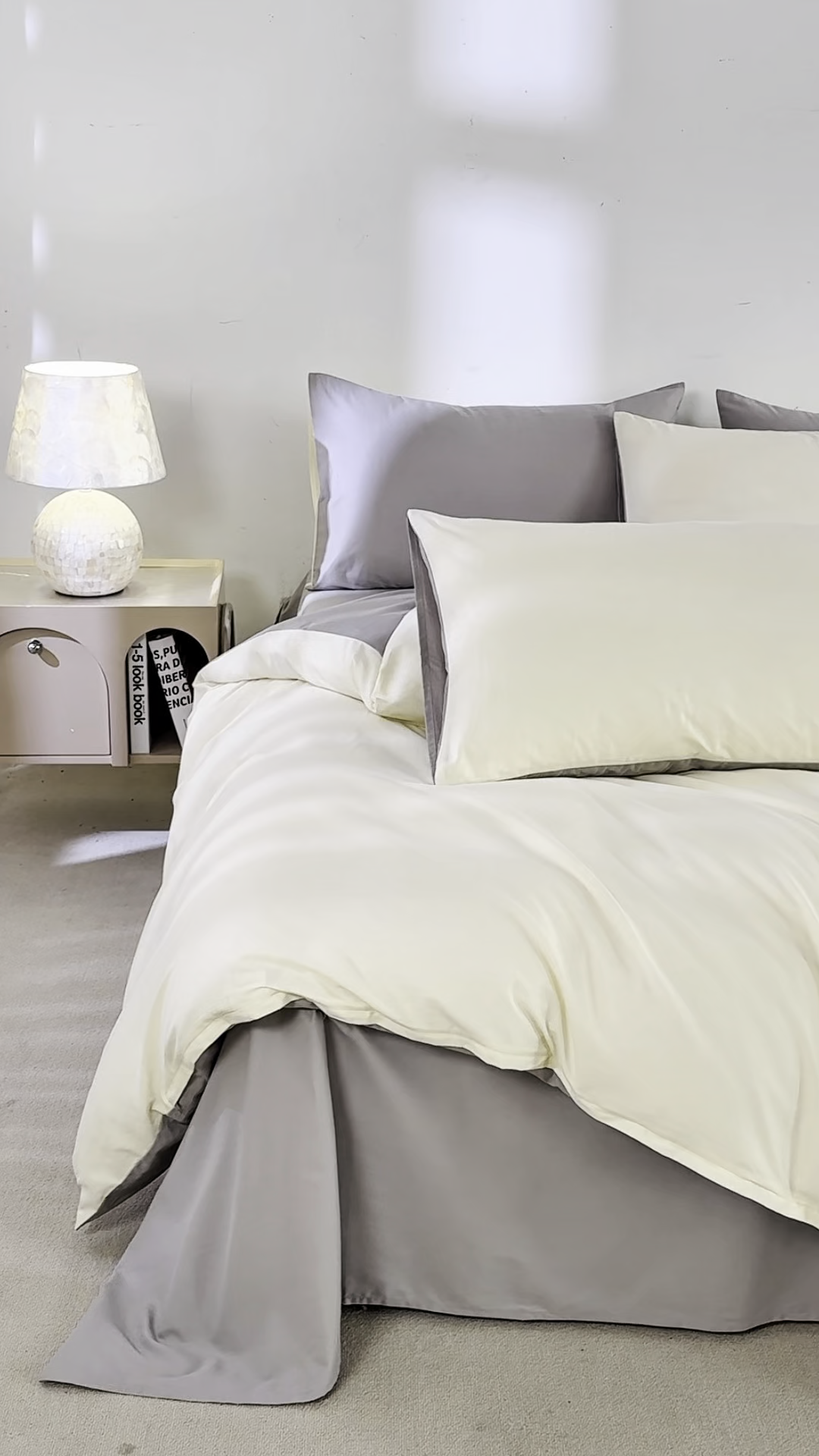 91家纺网 家纺一手货源 找家纺 沃尔居 2025新款秋冬全棉加厚磨毛四件套纯棉床单被套床笠纯色三件套（提供买家秀） 梦境--奶昔雾灰