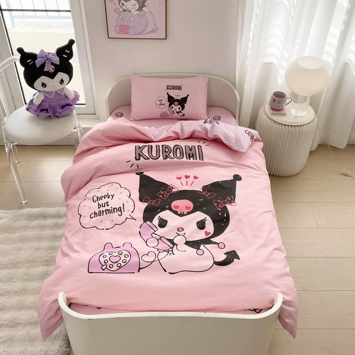 91家纺网 家纺一手货源 找家纺 蘭菲家纺 2025新款学生季全棉幼儿园三丽鸥三件套大版系列 明天见