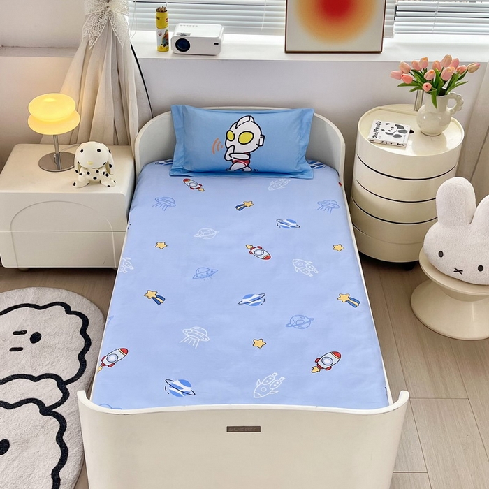 91家纺网 家纺一手货源 找家纺 （总）蘭菲家纺 2025新款学生季幼儿园奥特曼三件套小版系列