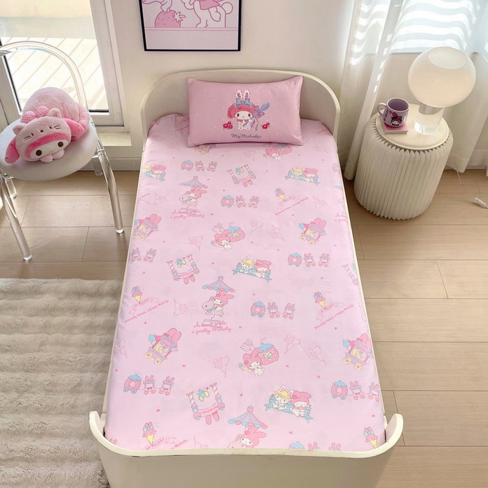 91家纺网 家纺一手货源 找家纺 蘭菲家纺 2025新款学生季全棉幼儿园三丽鸥三件套大版系列 呆萌