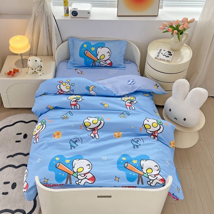 91家纺网 家纺一手货源 找家纺 蘭菲家纺 2025新款学生季幼儿园奥特曼三件套小版系列 科学家