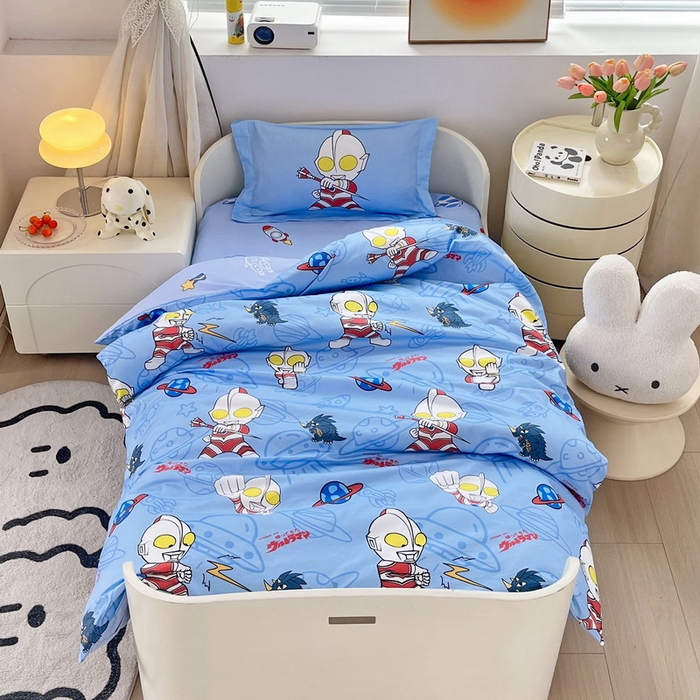 91家纺网 家纺一手货源 找家纺 蘭菲家纺 2025新款学生季幼儿园奥特曼三件套小版系列 宇宙飞人