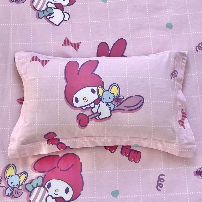 91家纺网 家纺一手货源 找家纺 蘭菲家纺 2025新款学生季全棉幼儿园三丽鸥三件套小版系列 美食家