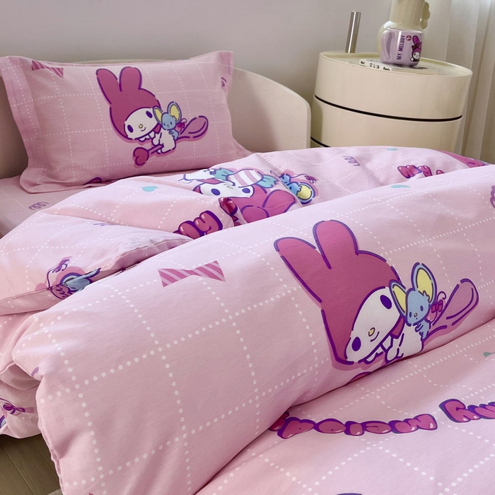 91家纺网 家纺一手货源 找家纺 蘭菲家纺 2025新款学生季全棉幼儿园三丽鸥三件套小版系列 美食家