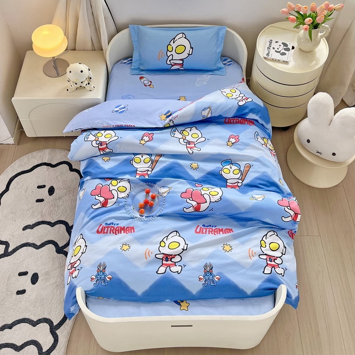 91家纺网 家纺一手货源 找家纺 蘭菲家纺 2025新款学生季幼儿园奥特曼三件套小版系列 棒球队