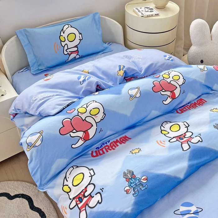 91家纺网 家纺一手货源 找家纺 蘭菲家纺 2025新款学生季幼儿园奥特曼三件套小版系列 棒球队