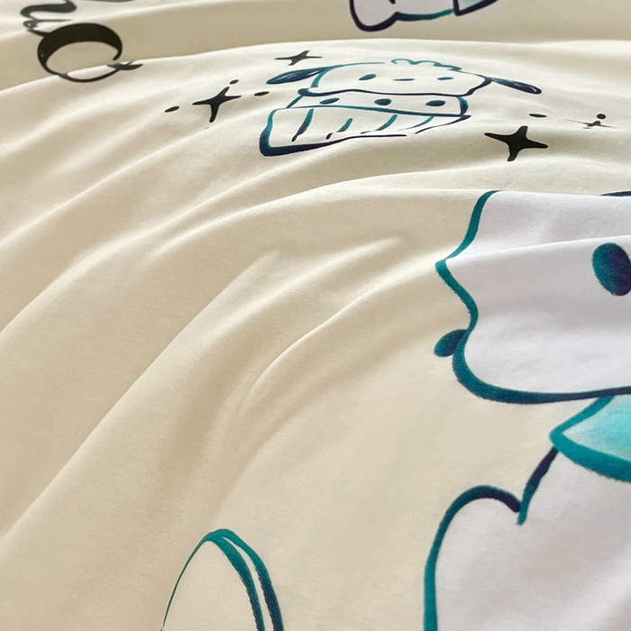 91家纺网 家纺一手货源 找家纺 蘭菲家纺 2025新款学生季全棉幼儿园三丽鸥三件套小版系列 俏皮狗