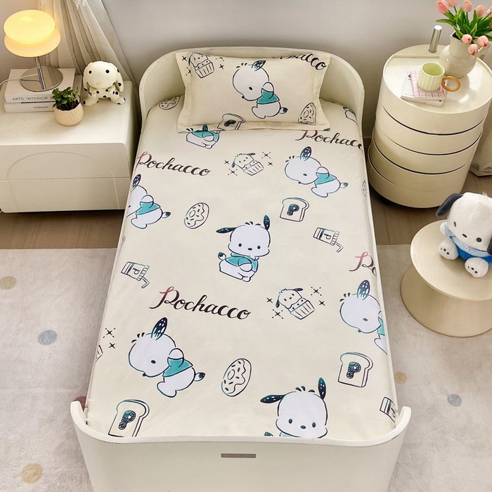 91家纺网 家纺一手货源 找家纺 蘭菲家纺 2025新款学生季全棉幼儿园三丽鸥三件套小版系列 俏皮狗