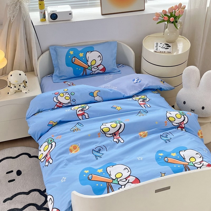 91家纺网 家纺一手货源 找家纺 蘭菲家纺 2025新款学生季幼儿园奥特曼三件套小版系列 科学家