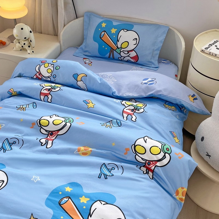 91家纺网 家纺一手货源 找家纺 蘭菲家纺 2025新款学生季幼儿园奥特曼三件套小版系列 科学家