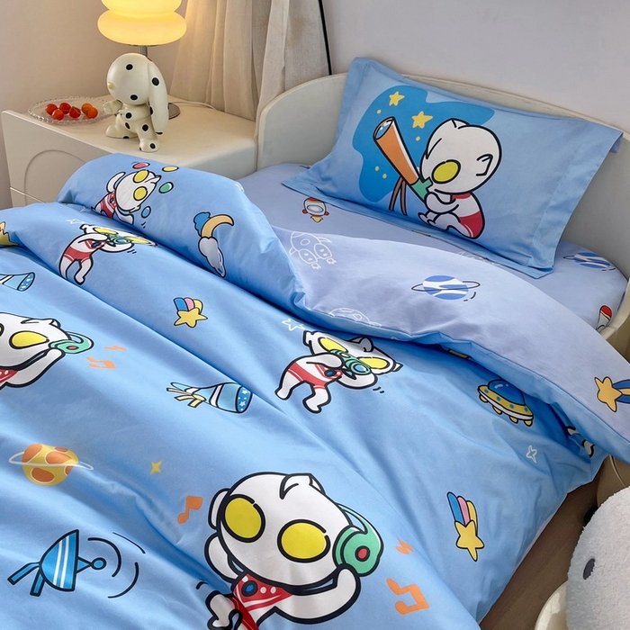 91家纺网 家纺一手货源 找家纺 蘭菲家纺 2025新款学生季幼儿园奥特曼三件套小版系列 科学家